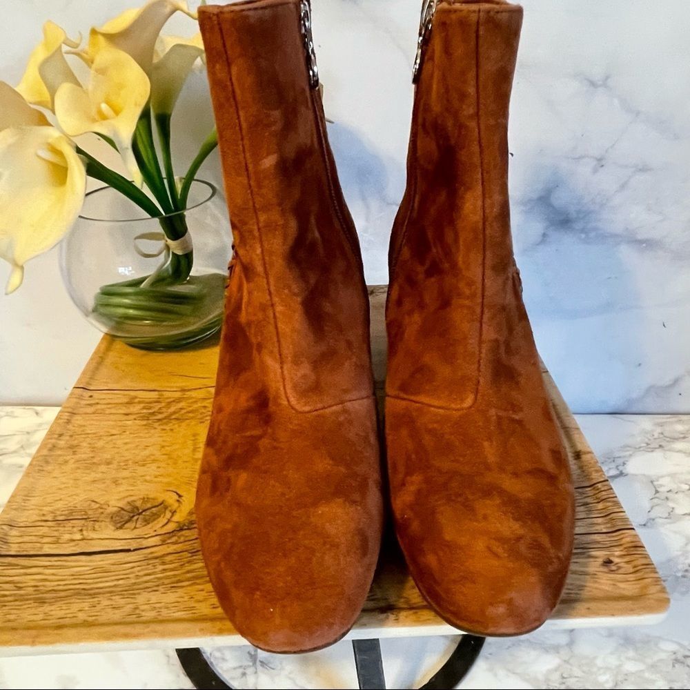 Earth Sparta Cinnamon Suede Leather Ankle Boots Size 8.5 NWOT - Picture 5 of 10